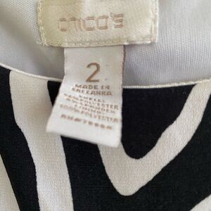 Chico's Sz 2 Zebra Dress with liner